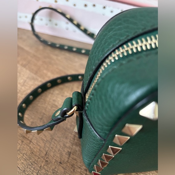 Valentino Garavani Rock Stud Green Studded Crossbody Bag - Picture 9 of 10